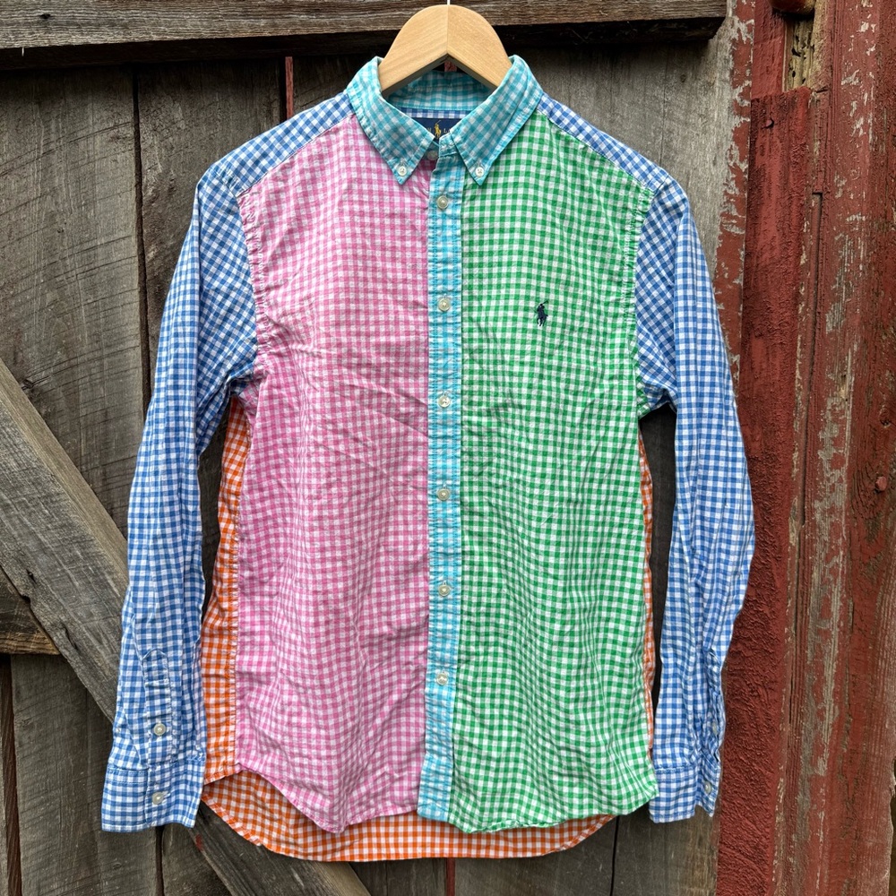 Ralph Lauren Boys Multicolor Gingham Button Down Shirt - Picture 2 of 4